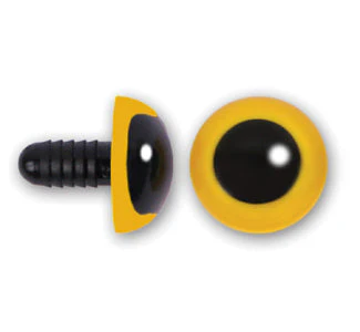Plastic Eyes - Yellow-9mm or .35"[PE*]
