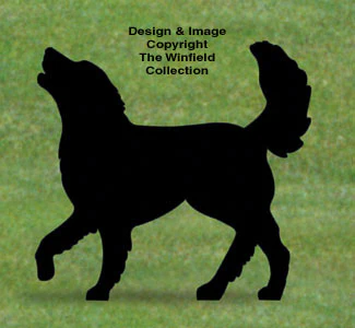 Playful Golden Retriever Shadow Pattern