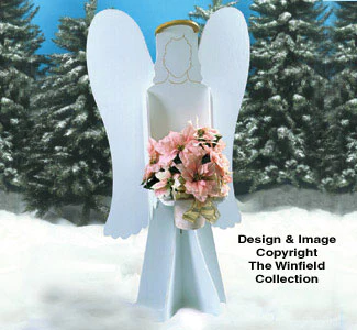 Poinsettia Angel Woodcraft Pattern(F)