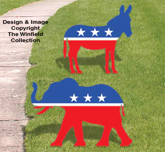 Politcal Symbols Woodcraft Pattern
