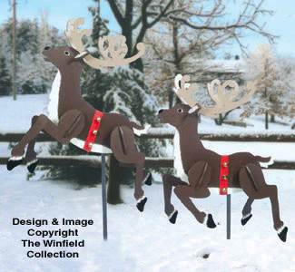 Prancing Reindeer Woodcraft Pattern