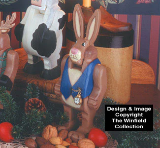 Rabbit Nutcracker Woodcraft Pattern(F)
