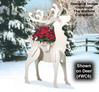 Reindeer Poinsettia Insert Pattern(F)