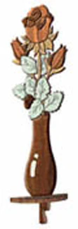 Rose  In A Vase Intarsia Project Pattern
