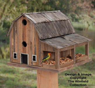 Rustic Barn Birdhouse #2 Wood Plan Pattern