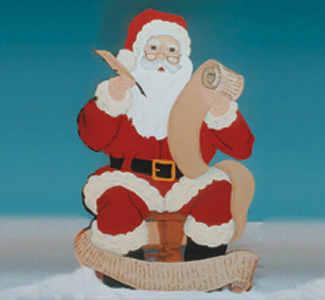 Santa With List Woodcraft Pattern( F)