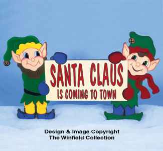 Santa's Coming Sign #1 Pattern