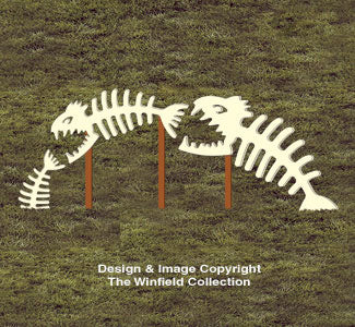 Scary Skeleton Fish Pattern