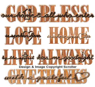 Scrolled Art Wall Plaques Pattern Set (7814, 7750, 7751, 7752, 7753 & 7754SC)