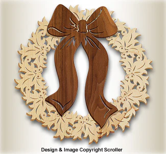 Scrolled Holiday Door Wreath Pattern
