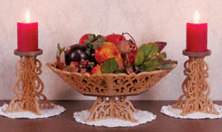 Scrolled Pedestal Bowl & Candle Holder