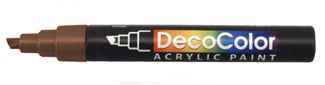 Set of 1 Each Chisel Tip Paint Pens [Black, White, Blue, Red, Green, Yellow & Brown - Image 6