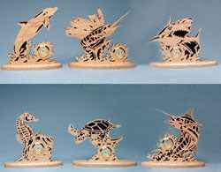 Seven Seas Mini-Clocks - Set of 6 Scroll Saw Pattern Set