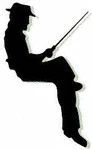 Sitting Fisherman Shadow Woodcraft Pattern(F)