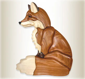Sitting Fox Intarsia Scroll Saw Pattern