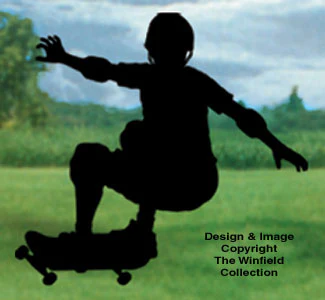 Skateboarder Shadow Woodcrafting Pattern(F)