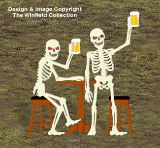 Skeleton Bar Buddies Wood Pattern