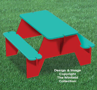 Slotted Plywood Picnic Table Plans