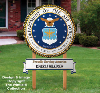 Small Air Force Sign Woodcraft Pattern