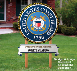 Small Coast Guard Sign Woodcraft Pattern