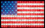 Small Lighted Flag Wood Pattern(F)