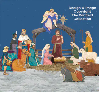 Small Realistic Nativity Woodcrafting Pattern