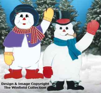 Snow Couple Woodcrafting Pattern [CYD44 AND CYD105]