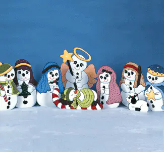 Snowman Nativity Woodcraft Pattern (F)