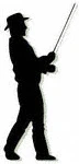 Standing Fisherman Shadow Woodcraft Pattern(F)