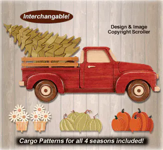 Swappable Holiday Farmhouse Truck Pattern