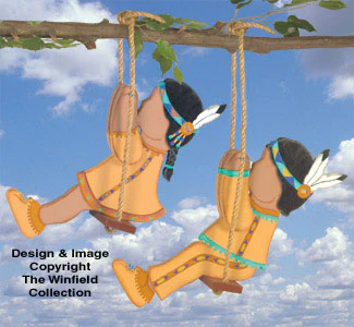 Swinging Indian Kids Pattern