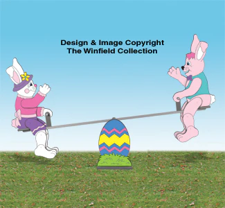 Teetering Bunny Couple and Teeter Totter Plan Set (W1622 & 1661)