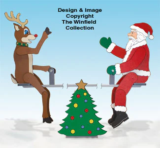 Teetering Santa, Reindeer and Teeter Totter Pattern Set (W1622 & 1626)