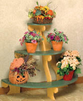 Three Tiered Plant Stand Wood Pattern(F)