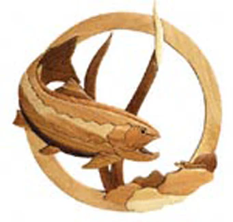 Trout Circle Oval Intarsia Project Pattern