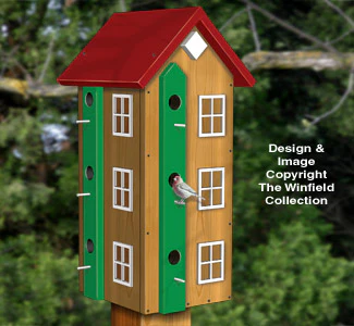 Twelve Room Birdhouse Plans