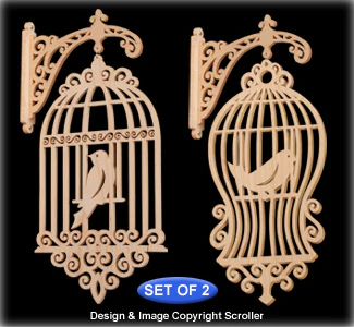 Vintage Hanging Birdcage Pattern Set #1
