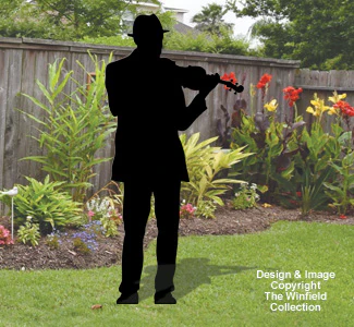 Violin Player Yard Shadow Pattern