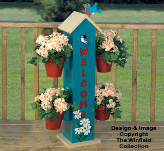 Welcome Birdhouse Planter Woodworking Plan(F)