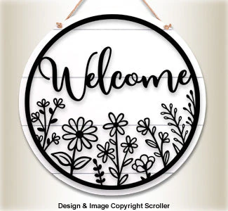 Welcome Door Sign Pattern  - Downloadable
