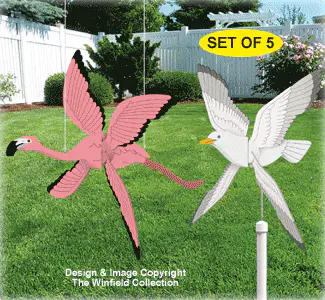Whirling Wing Whirligigs Woodworking Pattern Set #3