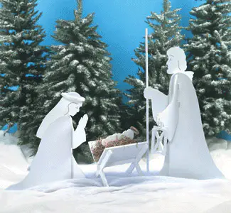 White Nativity Scene Pattern Set [WC1 - 3, WC7-9, & WC20] (7 TOTAL)