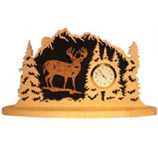 Whitetail Deer Forest Mantel Clock Project Pattern