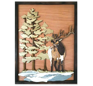 Wilderness Elk Intarsia Design Pattern