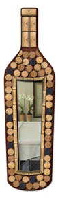 Wine Bottle Mirror Cork Display Pattern