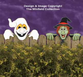 Witch/Ghost Fence Peekers Wood Pattern