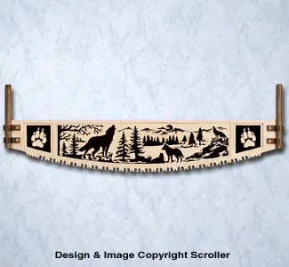 Wolf Crosscut Saw Wall Art Pattern