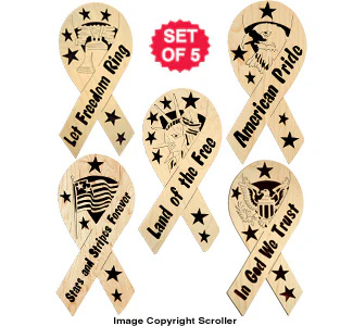 Wooden Ribbon Designs Pattern Set #3