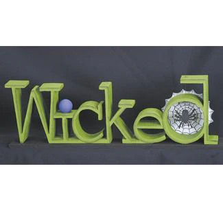 Wooden "WICKED" Halloween Shelf Sitter Project Pattern