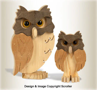 Woodland Owl Set #1 Scroll Saw Patterns - Downloadable